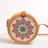 Ladies Beach Retro Handbag Vintage National Style Rattan Women Shoulder Bags