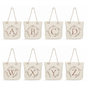 Feather Wreath Tote Bag Eco Shopping Shoulder Handbag Flower Women