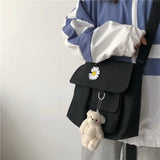 Canvas Cover Shoulder Crossbody Bag for Women