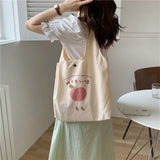 Fruit Pattern Canvas Shoulder Bag Tote