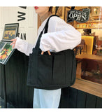 Women Literature Art Canvas Shoulder Bag Retro Handbag Tote Bag
