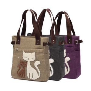 Canvas Tote Bags Ladies Shoulder Bags Work Shopping Handbags