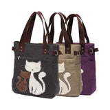 Canvas Tote Bags Ladies Shoulder Bags Work Shopping Handbags