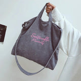 Ladies Canvas Tote Corduroy Canvas Shoulder Bags Casual Beach Bags
