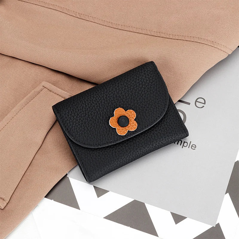 Women's Flower Card Holder Small Money Bag Clutch
