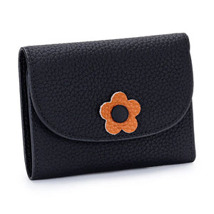 Women's Flower Wallet Small Money Bag Clutch Coin Purse Short Card Holder