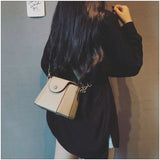 Casual Bucket Cross-body Shoulder Bag PU Leather Mini Handbag