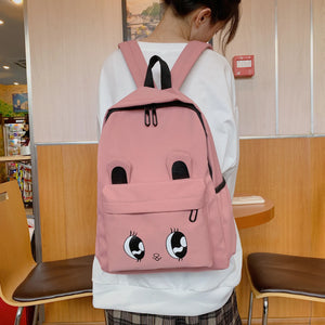 Casual Nylon Water-Repellent School Backpack