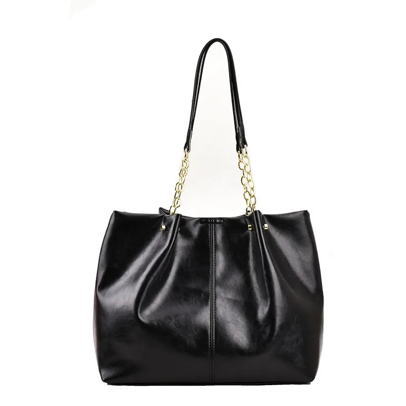 Large Soft Leather Shoulder Bag for Women