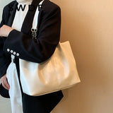 Large Soft Leather Shoulder Bag for Women