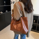 Large Soft Leather Shoulder Bag for Women