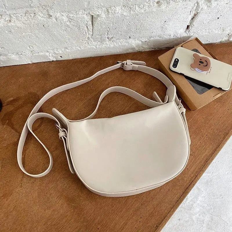 Women's Large Capacity Dumpling Bag Soft Leather Handbag