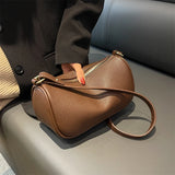 Women's Leather Shoulder Bag Autumn/Winter Solid Color Pillow Bag