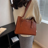 Autumn Winter Style Women's Shoulder Bags Zipper Ladies Bags