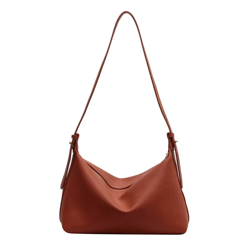 Casual Leather Shoulder Bags Soft Fabric Zip Ladies Messenger Bags