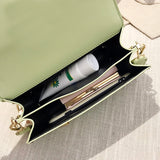 Women's Small Leather Crossbody Bag with Wide Shoulder Strap