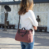 Casual Vintage Canvas Shoulder Bag Large Capacity Handbags