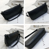 Casual Zipper Shoulder Bag Women Travel Handbag Solid Messenger Bag