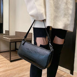 Casual Zipper Shoulder Bag Women Travel Handbag Solid Messenger Bag