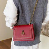 Chain Handbag Cartoon Shoulder Bag PU Leather Tote Crossbody Bag