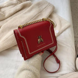 Chain Handbag Cartoon Shoulder Bag PU Leather Tote Crossbody Bag