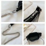 Chain Shoulder Underarm Bags Rhinestone Women Handbags Small Crossbody Bags