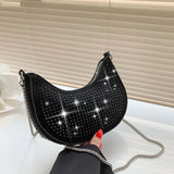 Chain Shoulder Underarm Bags Rhinestone Women Handbags Small Crossbody Bags