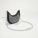 Chain Shoulder Underarm Bags Rhinestone Women Handbags Small Crossbody Bags