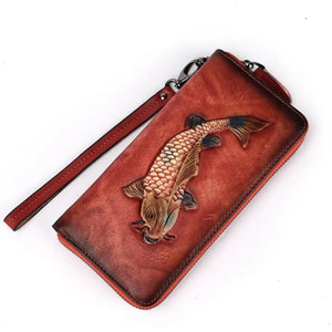 Women's Clutch RFID Wallet - High Quality Natural Cow Leather