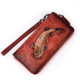 Women's Clutch RFID Wallet - High Quality Natural Cow Leather