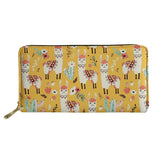 LLama Printed Women Long Wallet Leather Wallets For Girls Purses