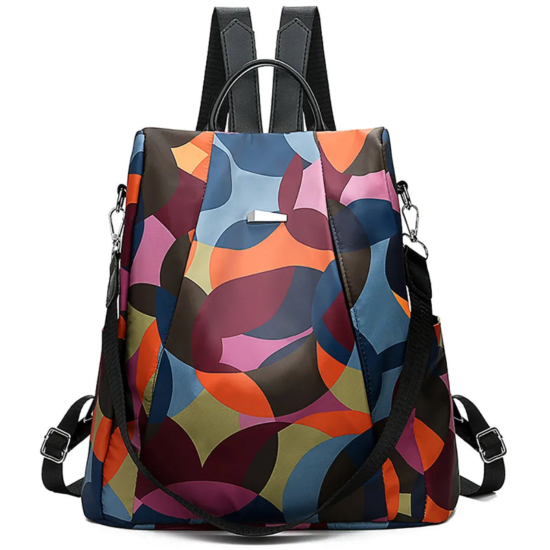 Waterproof Ladies Backpack Oxford Fabric School Bag