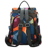 Waterproof Ladies Backpack Oxford Fabric School Bag
