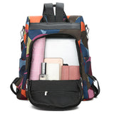 Waterproof Ladies Backpack Oxford Fabric School Bag