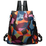 Waterproof Ladies Backpack Oxford Fabric School Bag