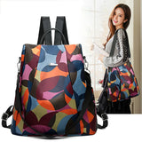 Waterproof Ladies Backpack Oxford Fabric School Bag