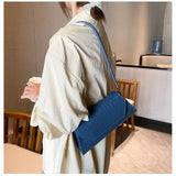 Women's Crocodile Leather Shoulder Bag French Pack Thin Handbag