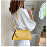 Crocodile Leather Bag French Pack Daily Thin Shoulder Pouch Underarm Bags