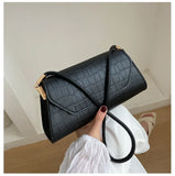 Women's Crocodile Leather Shoulder Bag French Pack Thin Handbag
