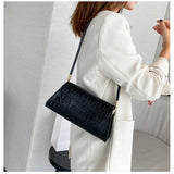 Crocodile Leather Bag French Pack Daily Thin Shoulder Pouch Underarm Bags