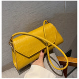 Crocodile Leather Bag French Pack Daily Thin Shoulder Pouch Underarm Bags