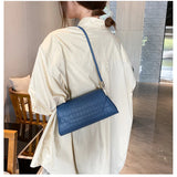 Crocodile Leather Bag French Pack Daily Thin Shoulder Pouch Underarm Bags