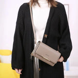Women's Cross Body Messenger Bag PU Leather Shoulder Handbag