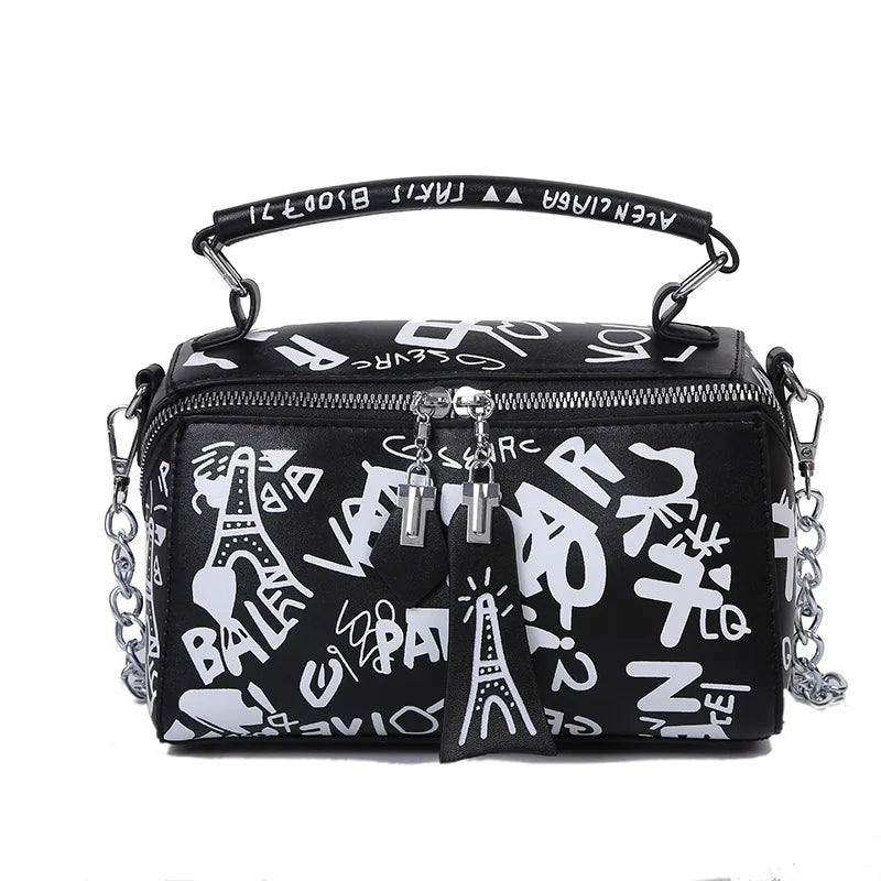 Graffiti Crossbody Bag for Women, Shopping Party Handbag