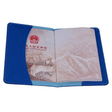 Lavender Leather Passport Cover Holder Thin Travel Case