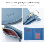 Ladies PU Leather Multifunctional Wallet with Zipper Buckle