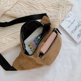 Canvas Fanny Pack Street Money Banana Phone Chest Bag