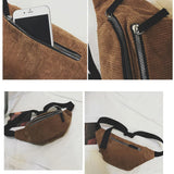 Women's Canvas Fanny Pack Street Money Banana Phone Chest Bag