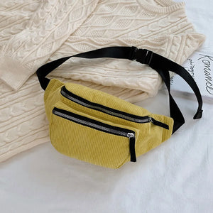 Canvas Fanny Pack Street Money Banana Phone Chest Bag