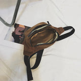 Women's Canvas Fanny Pack Street Money Banana Phone Chest Bag